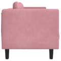Miniatyrbillede 6 af 11: vidaXL 3-personers sofa med hynder velour lyserød