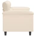 Miniatyrbild 3 av 8: vidaXL 2-sitssoffa Beige 140 cm mikrofibertyg