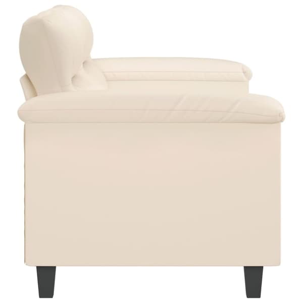 vidaXL 2-sitssoffa Beige 140 cm mikrofibertyg