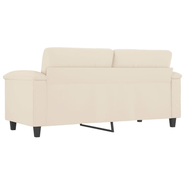 vidaXL 2-sitssoffa Beige 140 cm mikrofibertyg