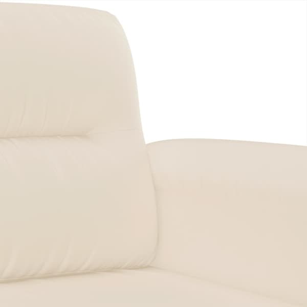vidaXL 2-sitssoffa Beige 140 cm mikrofibertyg