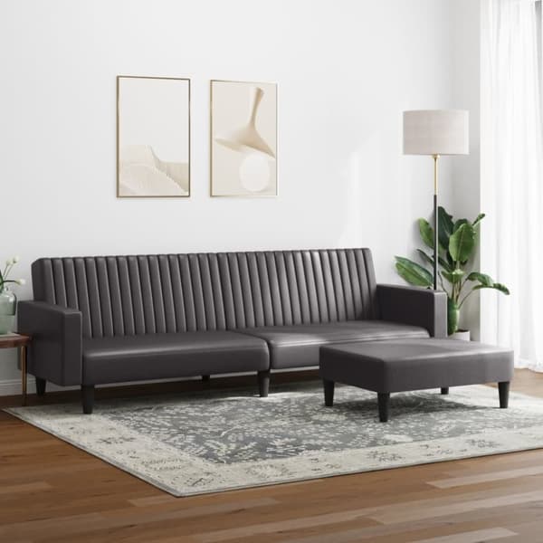 vidaXL sofasæt 2 dele kunstlæder grå