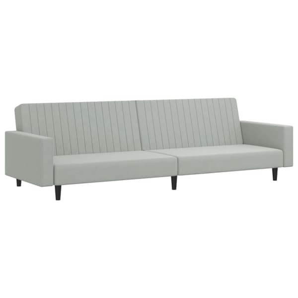 vidaXL sofasæt 2 dele velour lysegrå
