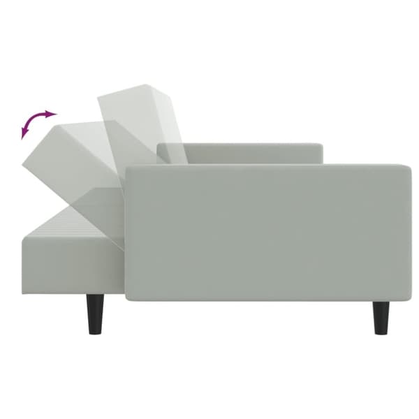 vidaXL sofasæt 2 dele velour lysegrå