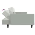 Miniatyrbillede 5 af 11: vidaXL sofasæt 2 dele velour lysegrå