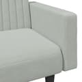 Miniatyrbillede 8 af 11: vidaXL sofasæt 2 dele velour lysegrå