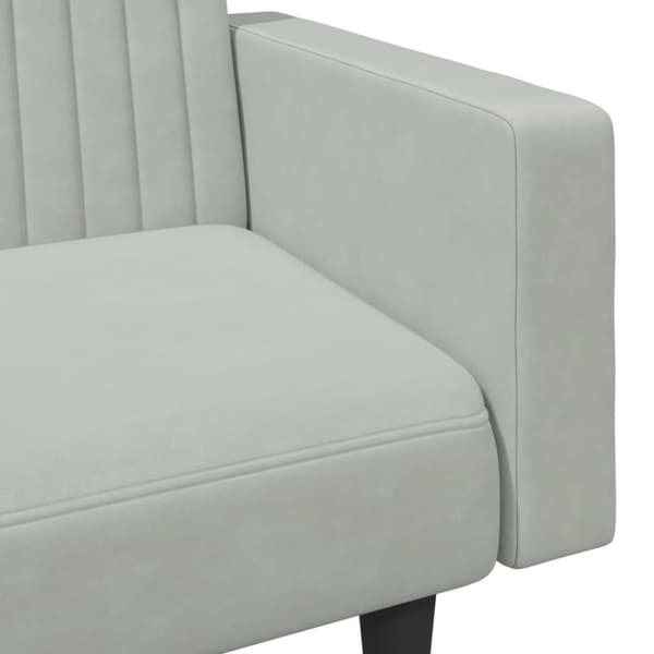 vidaXL sofasæt 2 dele velour lysegrå