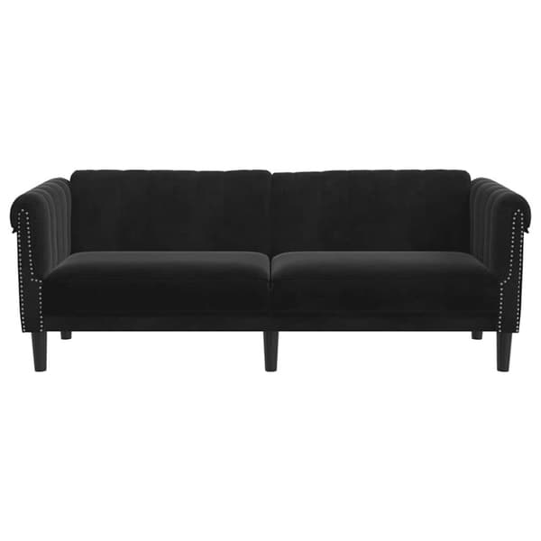 vidaXL 3-personers sofa velour sort