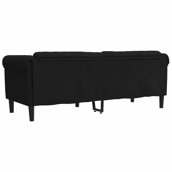 vidaXL 3-personers sofa velour sort