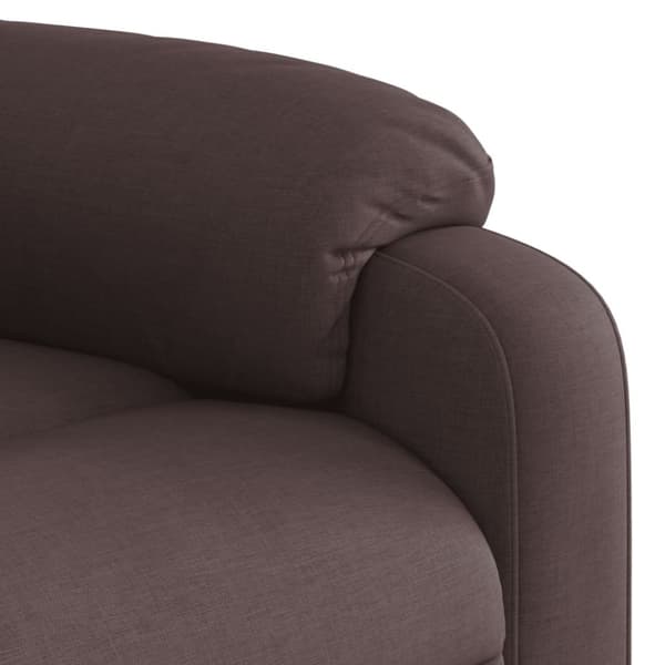 vidaXL Massagefåtölj mörkbrun tyg