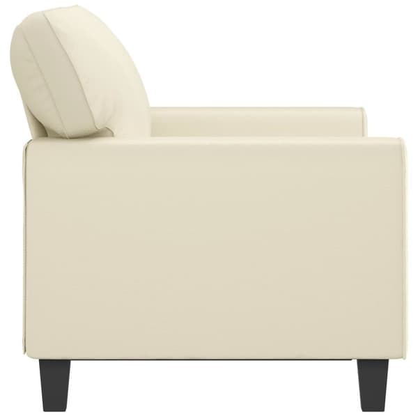 vidaXL 2-sitssoffa gräddvit 120 cm konstläder