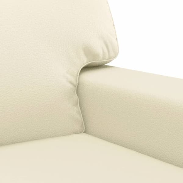 vidaXL 2-personers sofa 120 cm kunstlæder cremefarvet