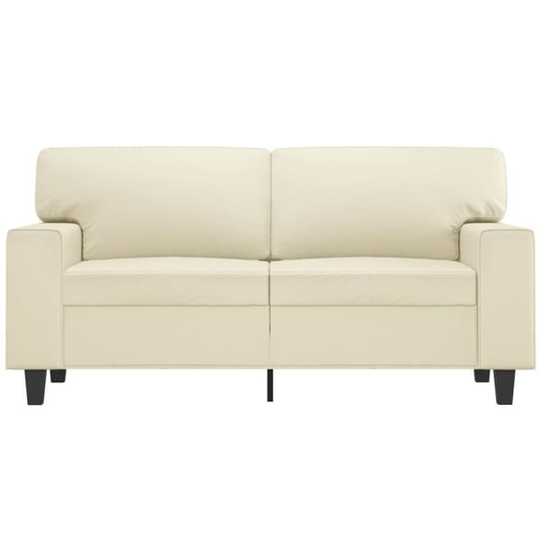 vidaXL 2-personers sofa 120 cm kunstlæder cremefarvet