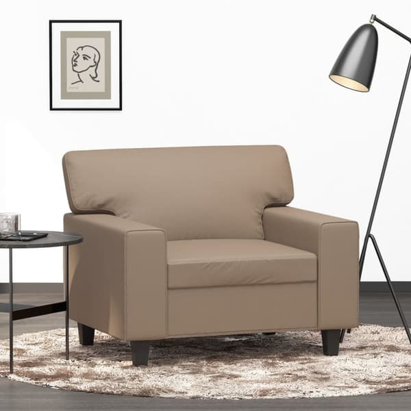 vidaXL lænestol 60 cm kunstlæder Cappuccino