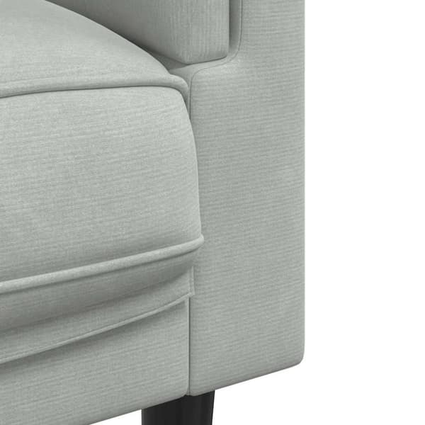 vidaXL Soffa med kuddar 3-sits ljusgrå sammet