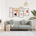 Miniatyrbillede 4 af 11: vidaXL 3-personers sofa med hynder velour lysegrå
