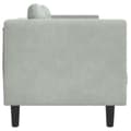 Miniatyrbillede 6 af 11: vidaXL 3-personers sofa med hynder velour lysegrå