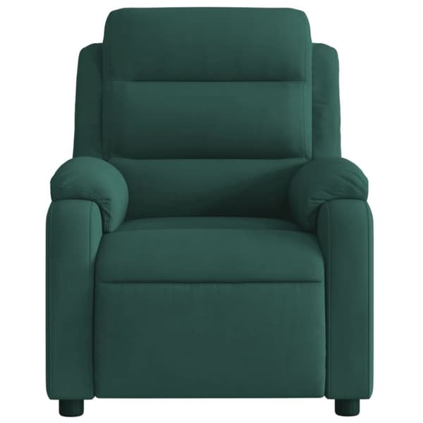 vidaXL Reclinerfåtölj mörkgrön sammet
