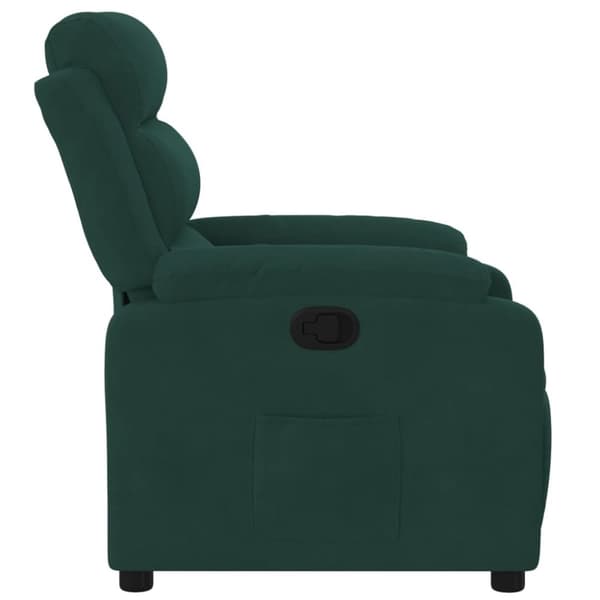 vidaXL Reclinerfåtölj mörkgrön sammet