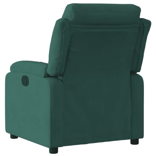 vidaXL Reclinerfåtölj mörkgrön sammet