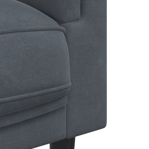 vidaXL sofasæt 3 dele med puder velour mørkegrå
