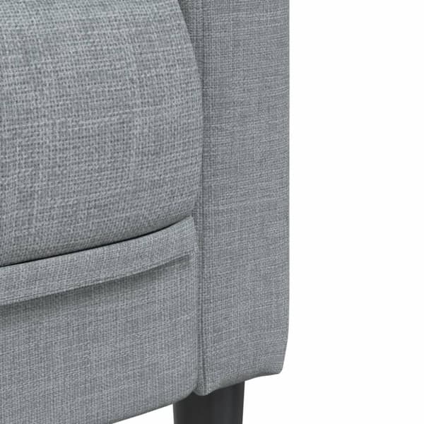 vidaXL Soffgrupp 3 delar ljusgrå tyg