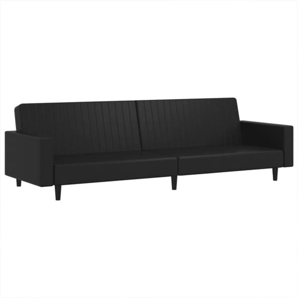 vidaXL sofasæt 2 dele kunstlæder sort