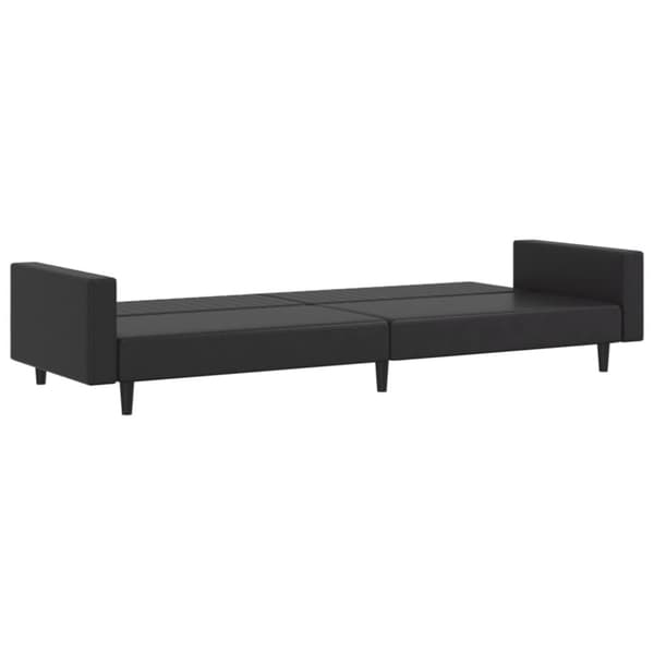 vidaXL sofasæt 2 dele kunstlæder sort