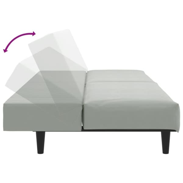 vidaXL Soffgrupp 2 delar ljusgrå sammet
