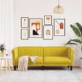 Miniatyrbillede 4 af 11: vidaXL 3-personers sofa velour gul