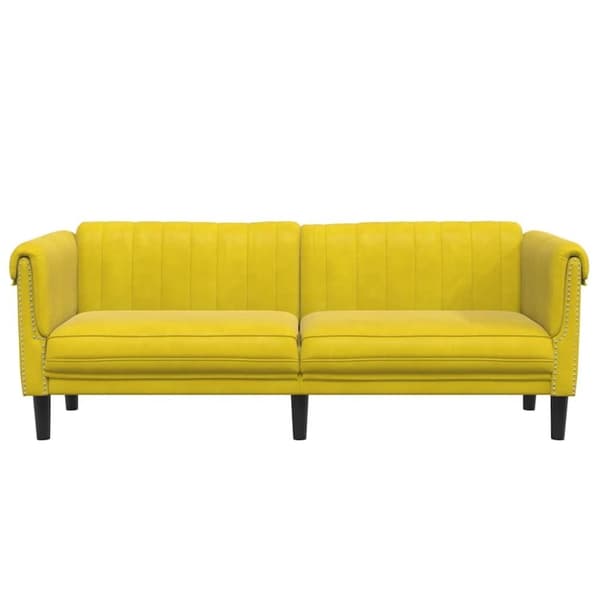 vidaXL 3-personers sofa velour gul