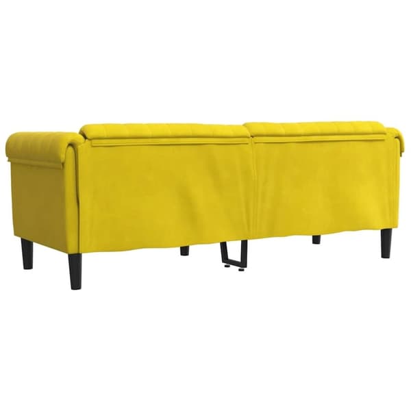 vidaXL 3-personers sofa velour gul
