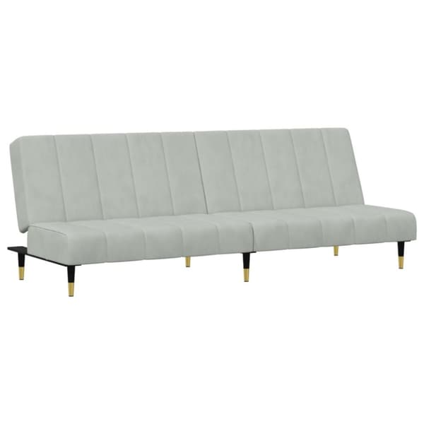 vidaXL sofasæt 2 dele velour lysegrå