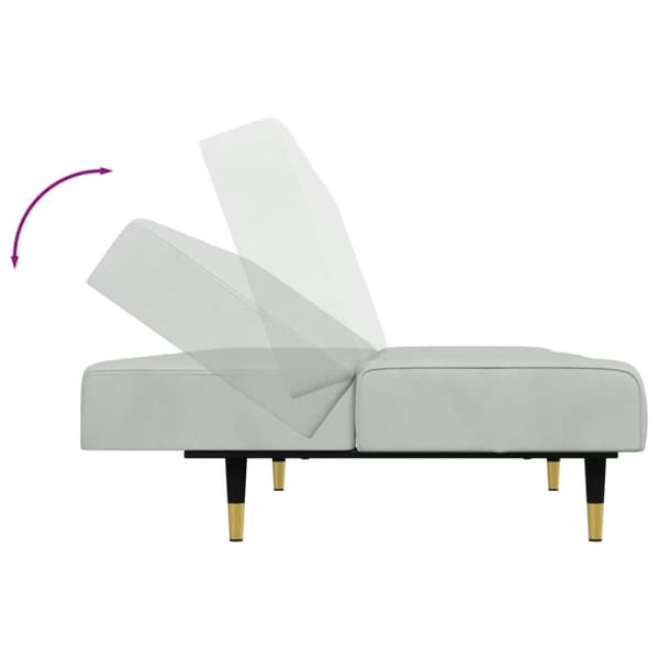 vidaXL sofasæt 2 dele velour lysegrå