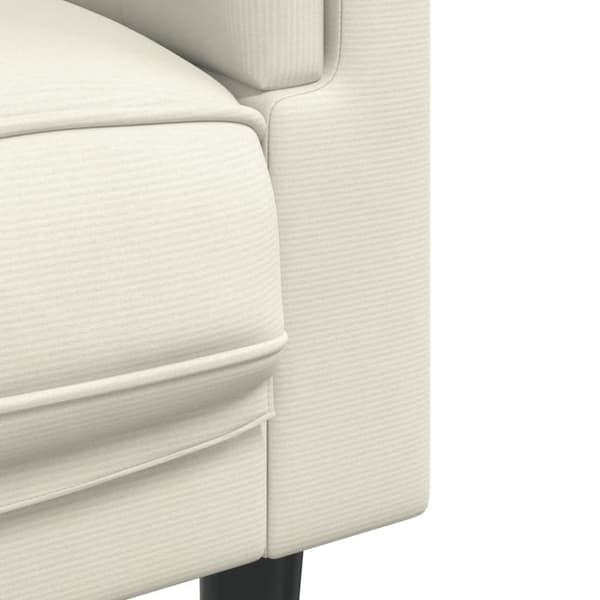 vidaXL sofasæt 3 dele med puder velour cremefarvet