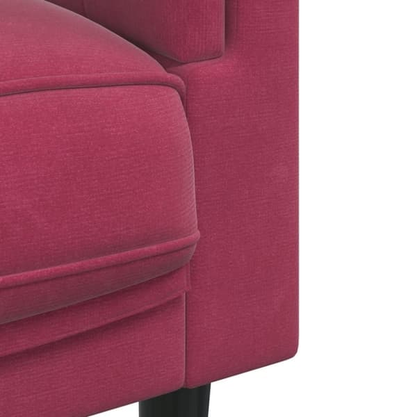 vidaXL sofasæt 2 dele med puder velour vinrød