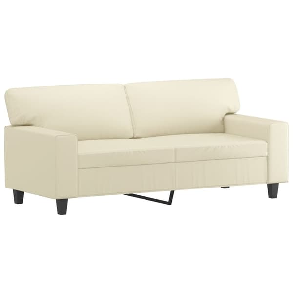 vidaXL sofasæt 3 dele kunstlæder cremefarvet