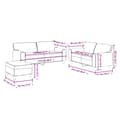 Miniatyrbillede 9 af 9: vidaXL sofasæt 3 dele kunstlæder cremefarvet
