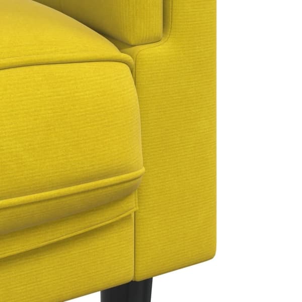 vidaXL sofasæt 2 dele med puder velour gul