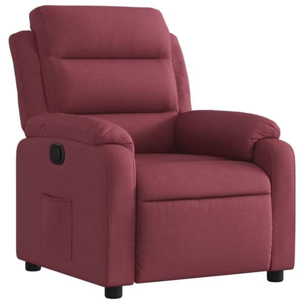 vidaXL Reclinerfåtölj vinröd tyg