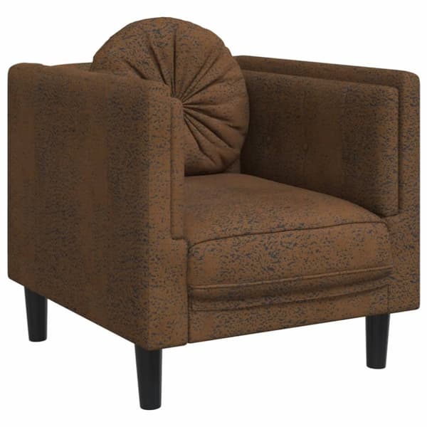 vidaXL sofasæt 3 dele med puder velour brun