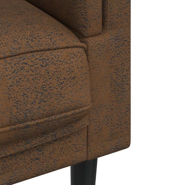 vidaXL sofasæt 3 dele med puder velour brun