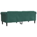 Miniatyrbillede 7 af 11: vidaXL 3-personers sofa velour mørkegrøn