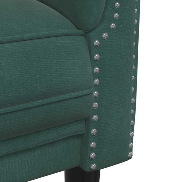 vidaXL 3-personers sofa velour mørkegrøn