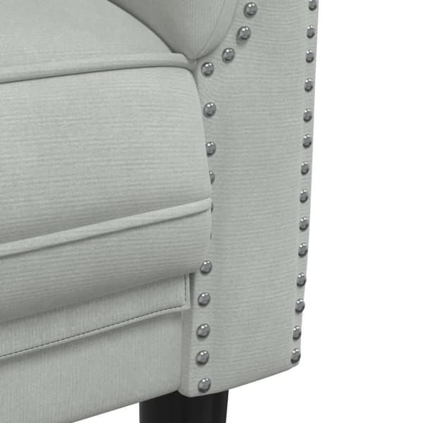 vidaXL sofasæt 3 dele velour lysegrå