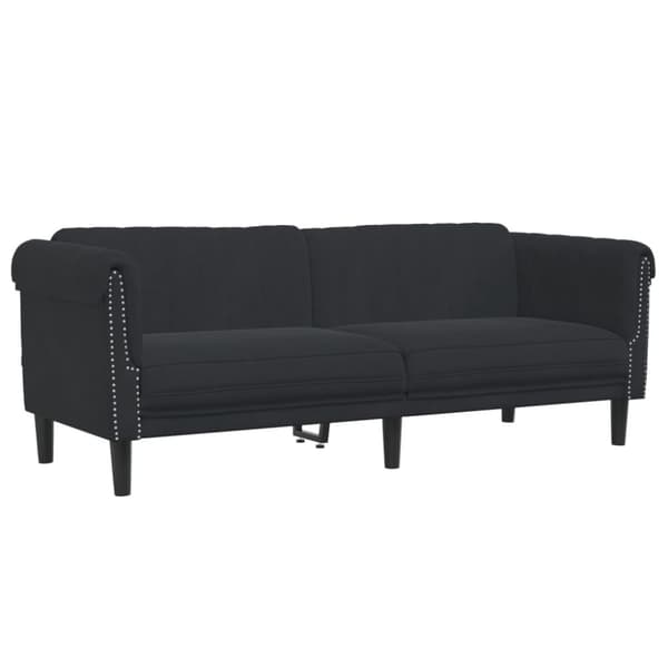 vidaXL sofasæt 3 dele velour sort