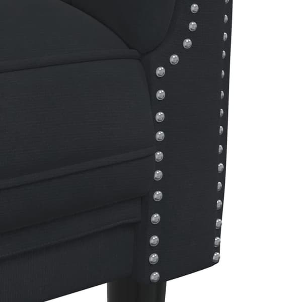 vidaXL sofasæt 3 dele velour sort