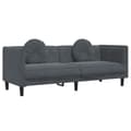 Miniatyrbillede 3 af 11: vidaXL 3-personers sofa med hynder velour mørkegrå