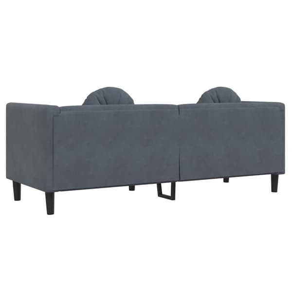 vidaXL 3-personers sofa med hynder velour mørkegrå