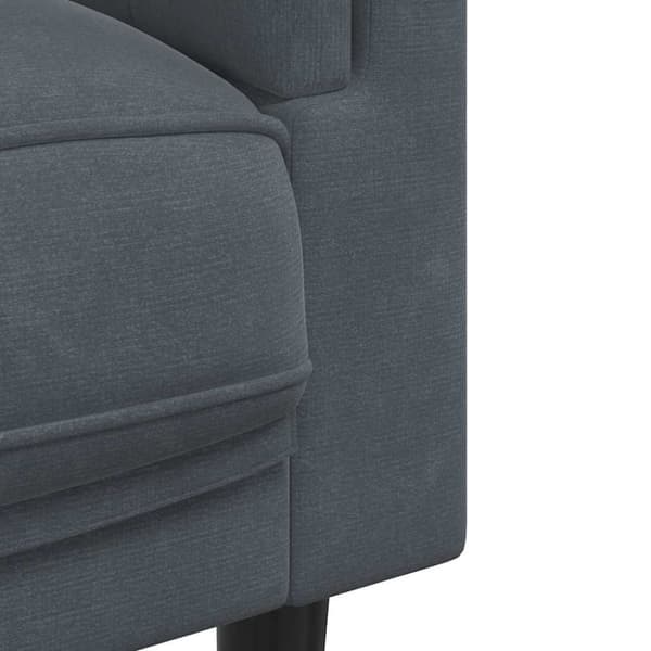 vidaXL 3-personers sofa med hynder velour mørkegrå
